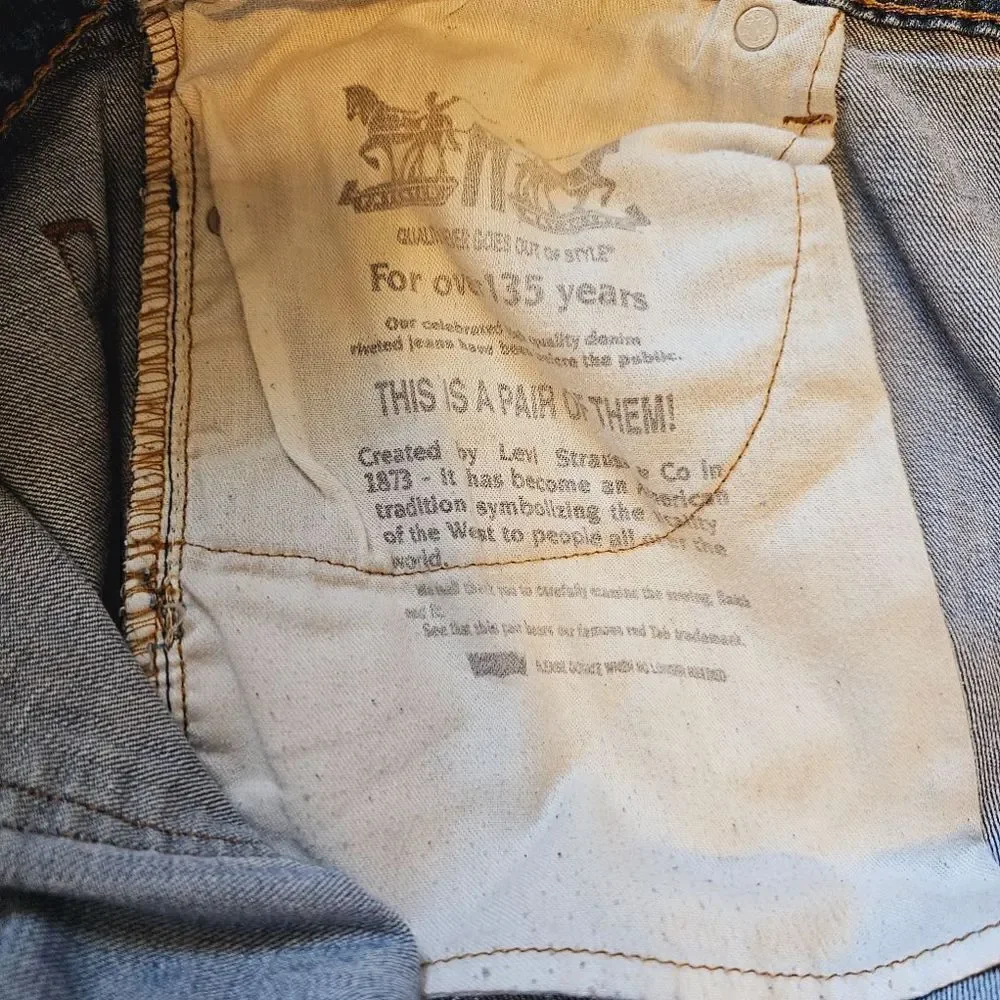 Levis 514 Men's size 36x34 Regular Fit Straight Leg Denim Jeans